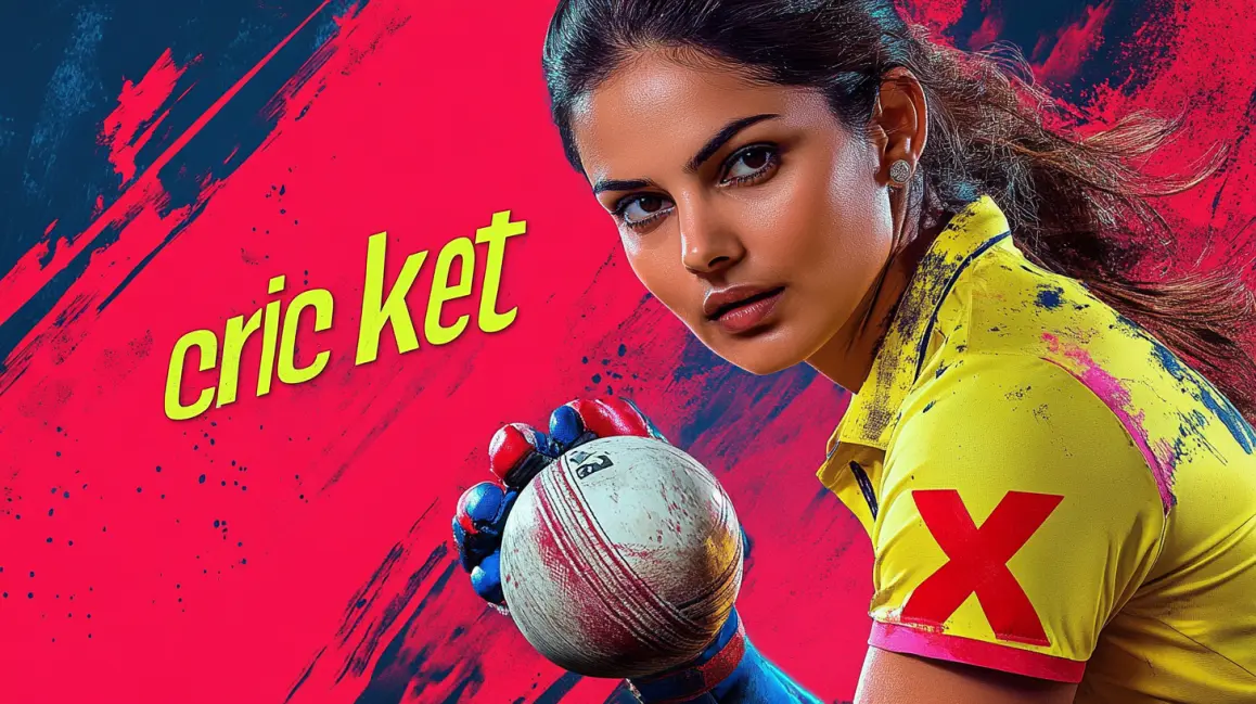 A handsome cricket player in a tropical setting represents the international cricket matches from around the world that you can bet on with the 7BETBD sports app.