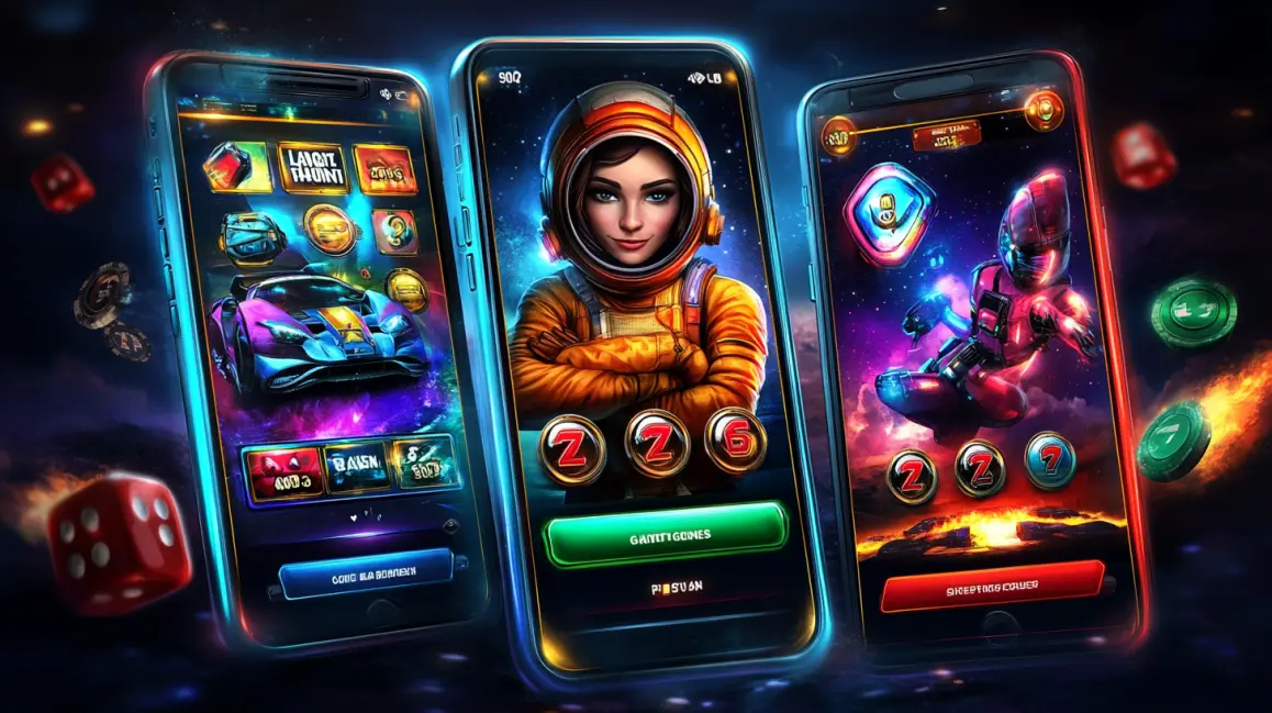 A beautiful woman with red hair is featured on a mobile phone screen for the 'Rolut Casino', inviting you to spin the wheel and win big at 7BETBD's live roulette.